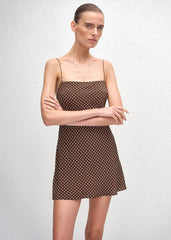 Matteau Square Slip Mini Dress - Polka Dot