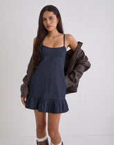 Pamina Mini Dress in Denim Indigo