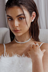 Suite Life Diamante Earrings, Ring And Necklace Set Silver