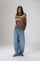 Seekers Slouch Top in Brown
