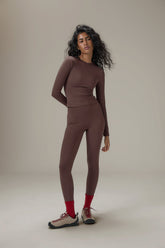 Soft Active Long Sleeve in Brown