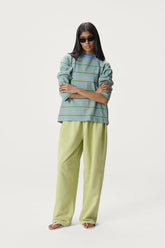 Douglas Oversized Long Sleeve Tee in Ocean