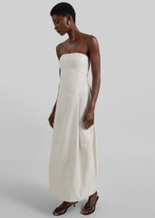 St. Agni Canvas Pleat Cocoon Dress - Shell