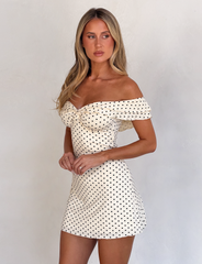 Denali Mini Dress - Cream Dot