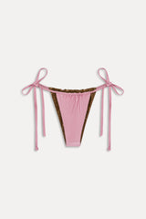 Tia Reversible Shine Bikini Bottom - Vintage Cheetah