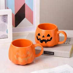 Halloween Pumpkin Ceramic Mug 400ml – Cute Coffee Cup with Festive Pumpkin Pattern