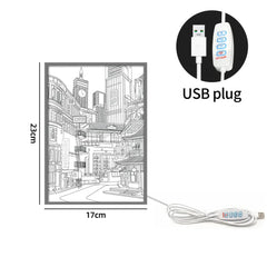 Anime LED Beautiful City Night View Light