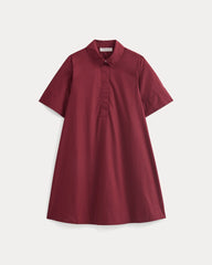 Popover Mini Shirtrdress In Ultrasoft Cotton | Pomegranate