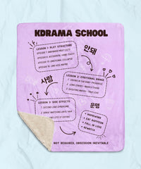K-Drama School Lesson Cozy Warm Blanket Large 50x60 in | K-Drama Fan Gift