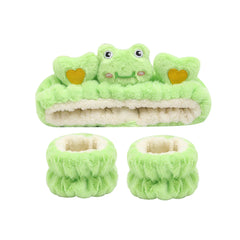 3Pcs Set Cute Makeup Headband Wristband Set