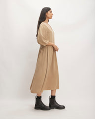 The Tencel™ Puff-Sleeve Dress | Cornstalk