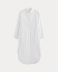 Midi Shirtdress In Ultrasoft Cotton | White