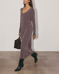 The Maddie Dress In Butterknit | Espresso