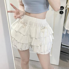 High Waist Ruffle Mini Skirt