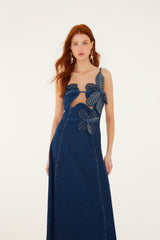 Denim Flower Dress