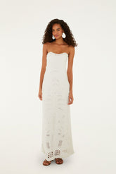 Off-White Palm Tree Knit Midi Dress