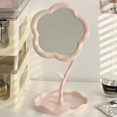 Cute Pastel Flower Korean INS Desktop Mirror