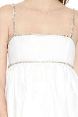 Rhinestone Babydoll Mini Dress