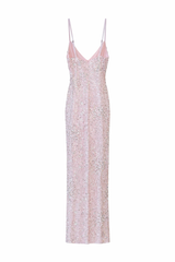 Sequined Beaded Maxi Dress