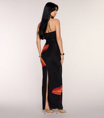 Vacay Mode Tropical Floral Maxi Tube Dress