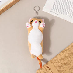 Lovely Long Cat Plushie Key Chain