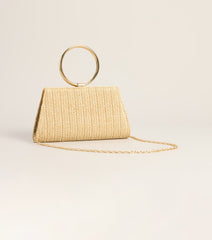 Chic On Arrival O-Ring Straw Clutch