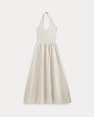 Halter Dress In Ultrasoft Cotton | Birch