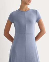 Midi Tee Dress In Butterknit | Blue Dusk
