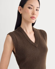Sweater Mini Dress In Luxe Merino | Coffee Bean