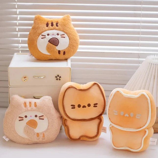 1PC Kawaii Biscuit Cat Plush