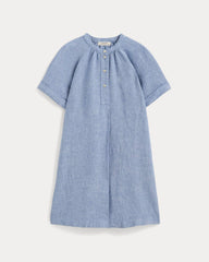 The Popover Dress In Linen | Chambray