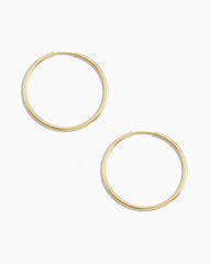14K Gold Classic Hoops