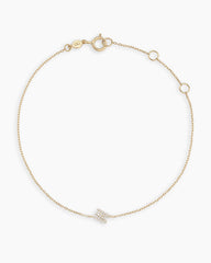 Diamond Pav������ Alphabet Bracelet