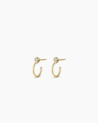 Lab Grown Diamond Circle Stud Huggies