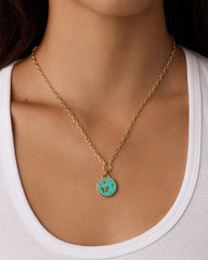 Lightning Strikes Coin Necklace