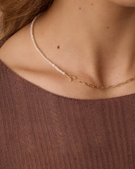 Lou Pearl Alphabet Necklace