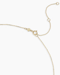 14K Gold Birthstone Halo Charm Necklace