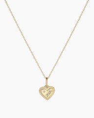 14K Gold Milestone Heart Charm Necklace