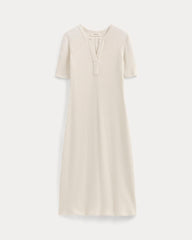 The Rib-Knit Henley Dress | Bone