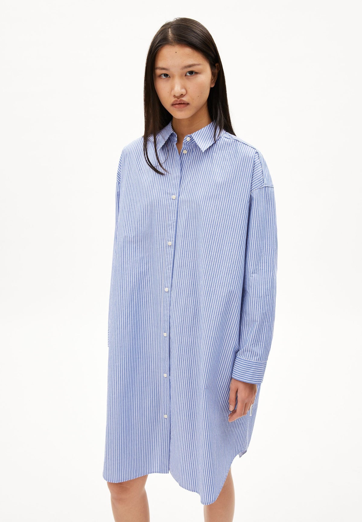 Pfileaa Stripe | White-Lapis Blue