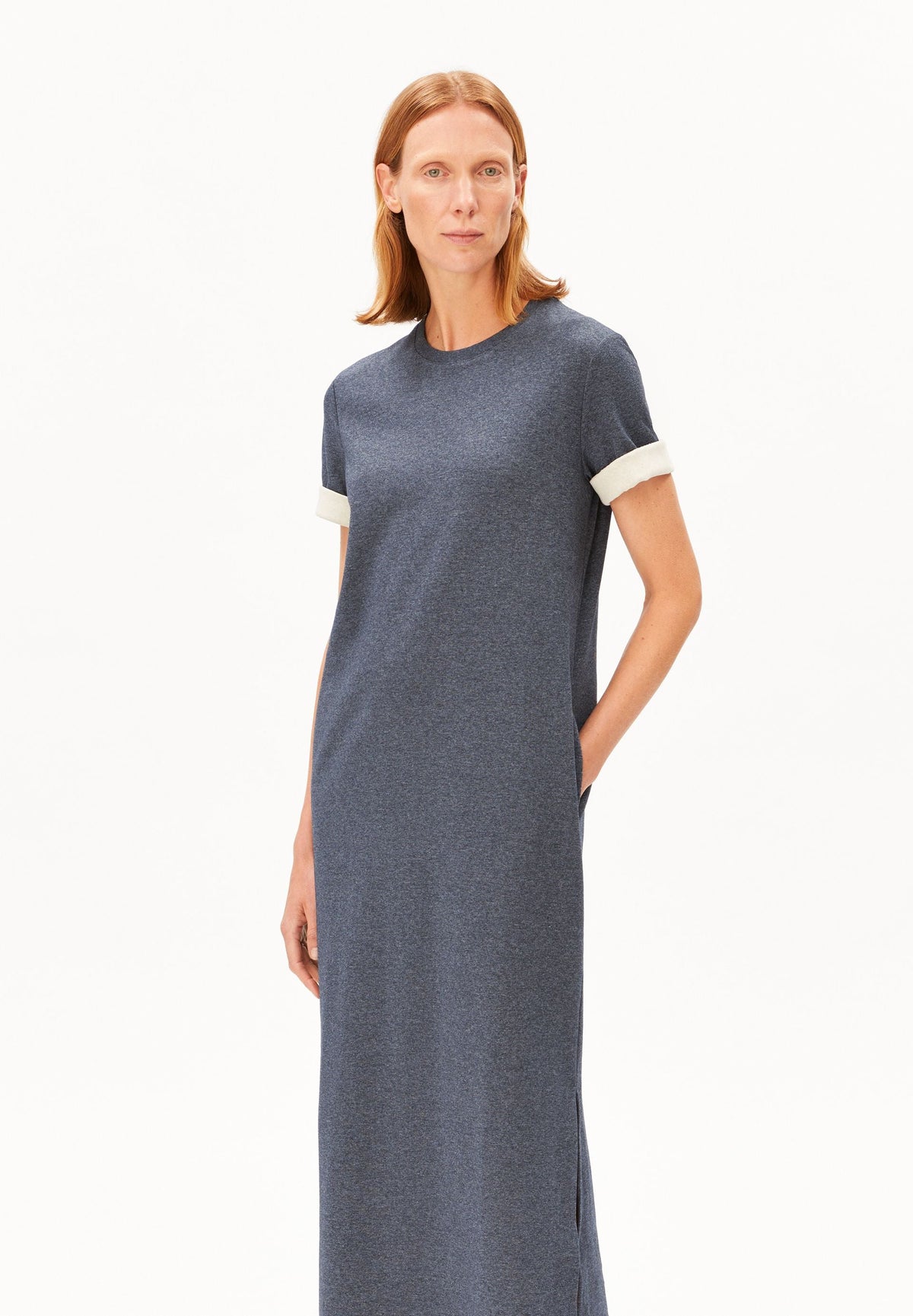 Un-Wasted Kleid | Steel Melange-Undyed