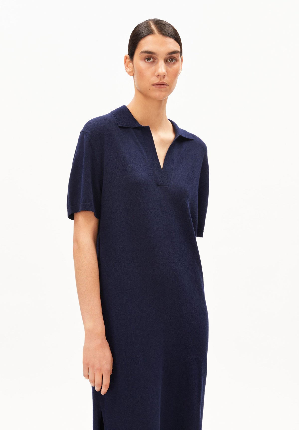 Feinstrick-Polokleid | Tinted Navy