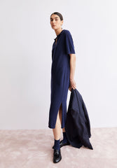 Feinstrick-Polokleid | Tinted Navy