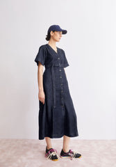 Jeans-Midi-Kleid Mit Gürtel | Rinse