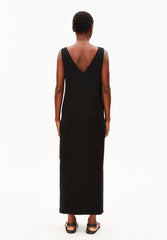 Ärmelloses Jersey-Midi-Kleid | Black