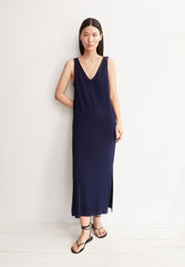 Ärmelloses Jersey-Midi-Kleid | Tinted Navy