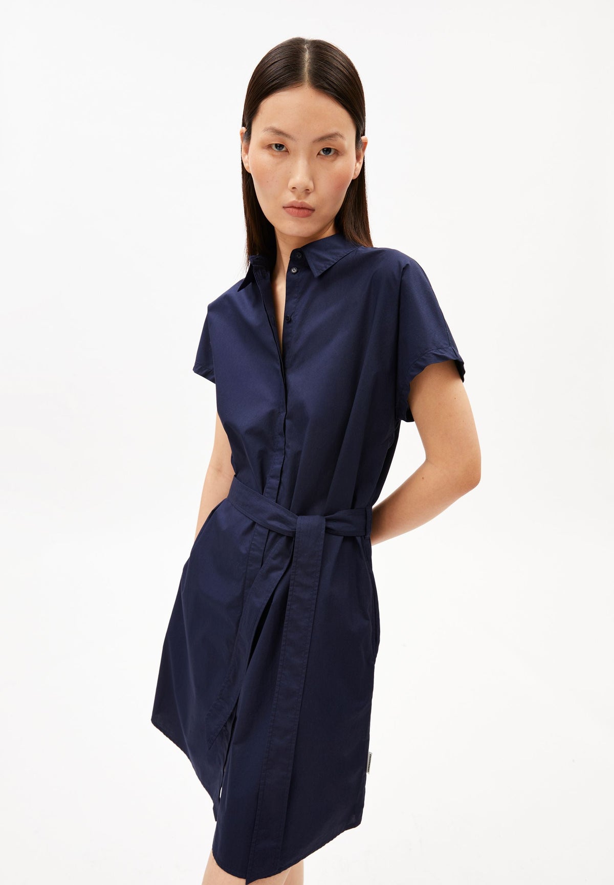 Poplin Larisaana Mini-Kleid | Tinted Navy