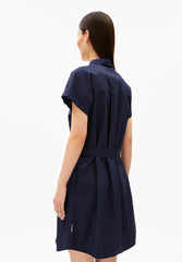 Poplin Larisaana Mini-Kleid | Tinted Navy