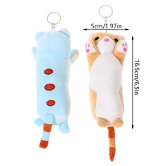Lovely Long Cat Plushie Key Chain