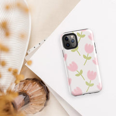 Shoppu Tulip Days Tough Phone Case for iPhone